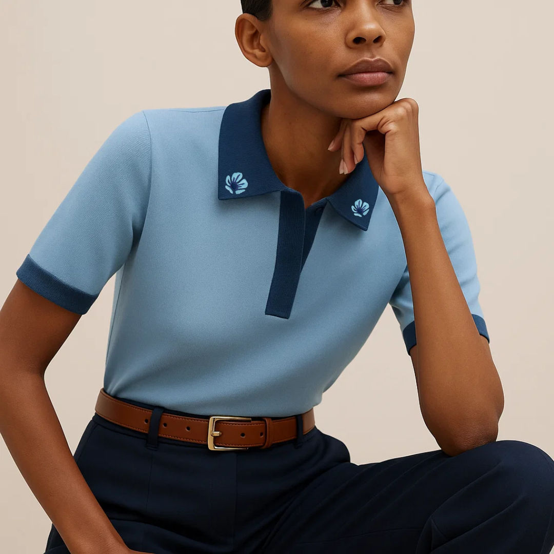 Penny Polo in Sunday Blue